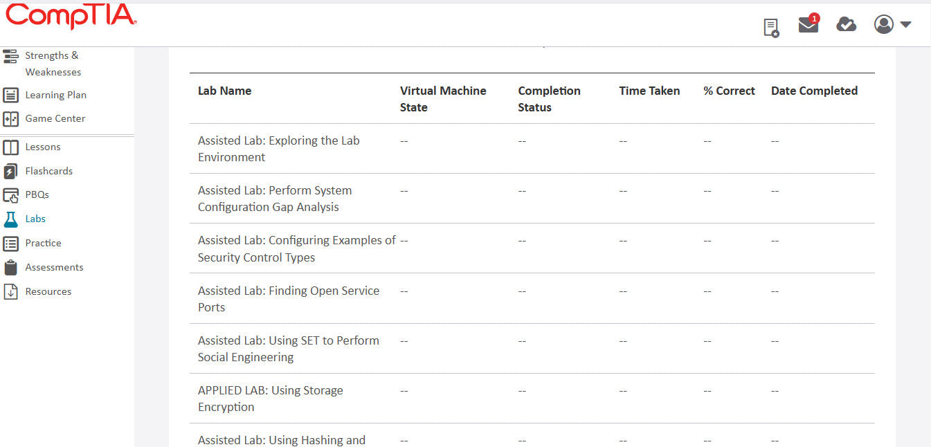 ข้อเสนอที่ดีที่สุด (SY0-701) - CompTIA Security+ CertMaster Learn + Labs (3 เดือน)
