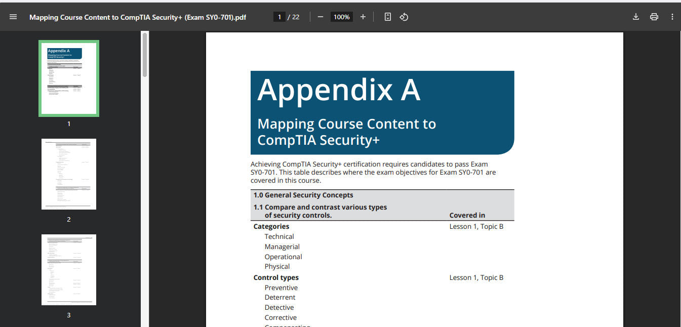 ข้อเสนอที่ดีที่สุด (SY0-701) - CompTIA Security+ CertMaster Learn + Labs (3 เดือน)