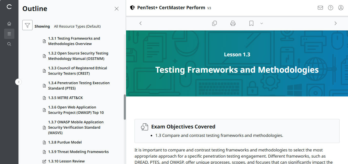 CompTIA PenTest+ CertMaster Perform PT0-003 (V3) - 3 Month Access