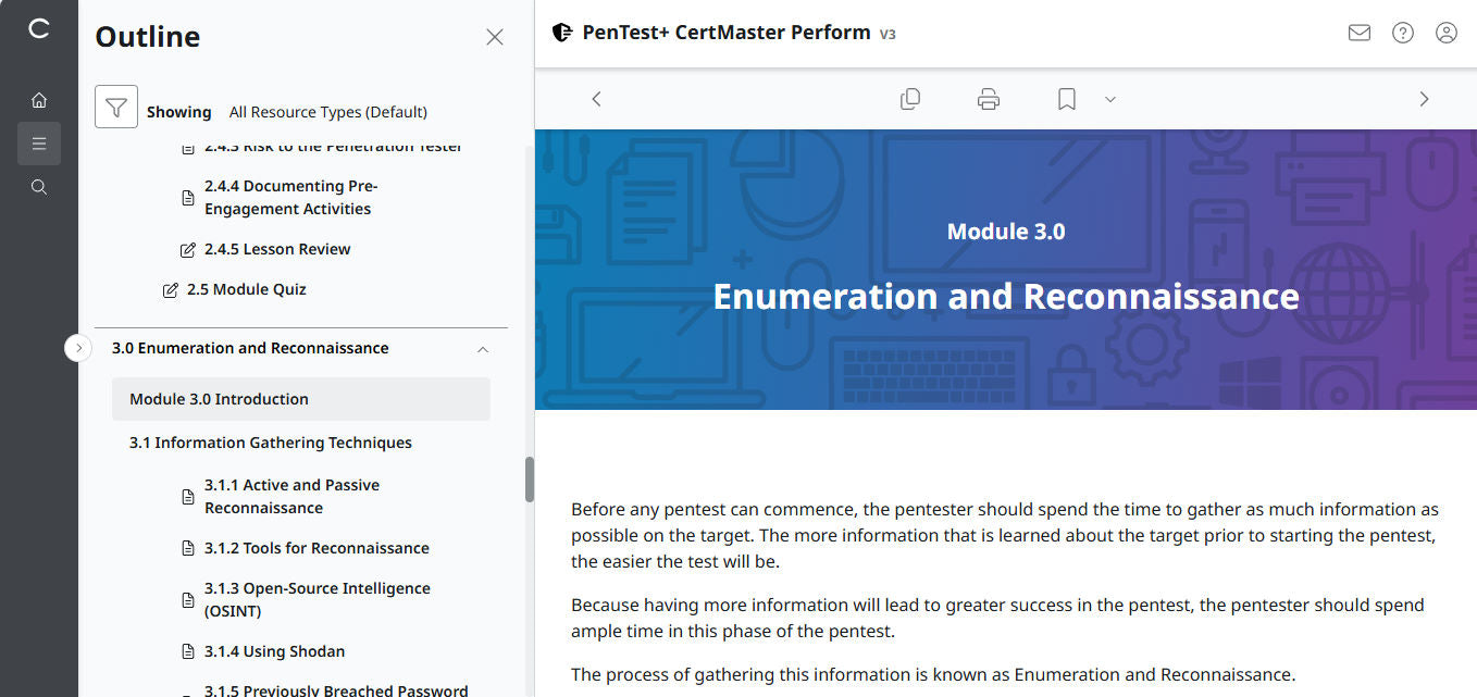 CompTIA PenTest+ CertMaster Perform PT0-003 (V3) - 3 Month Access