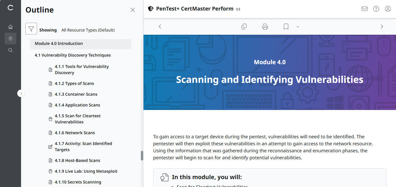 CompTIA PenTest+ CertMaster Perform PT0-003 (V3) - 3 Month Access