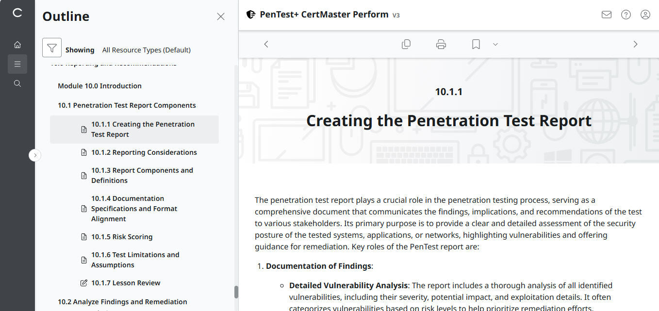 CompTIA PenTest+ CertMaster Perform PT0-003 (V3) - 3 Month Access