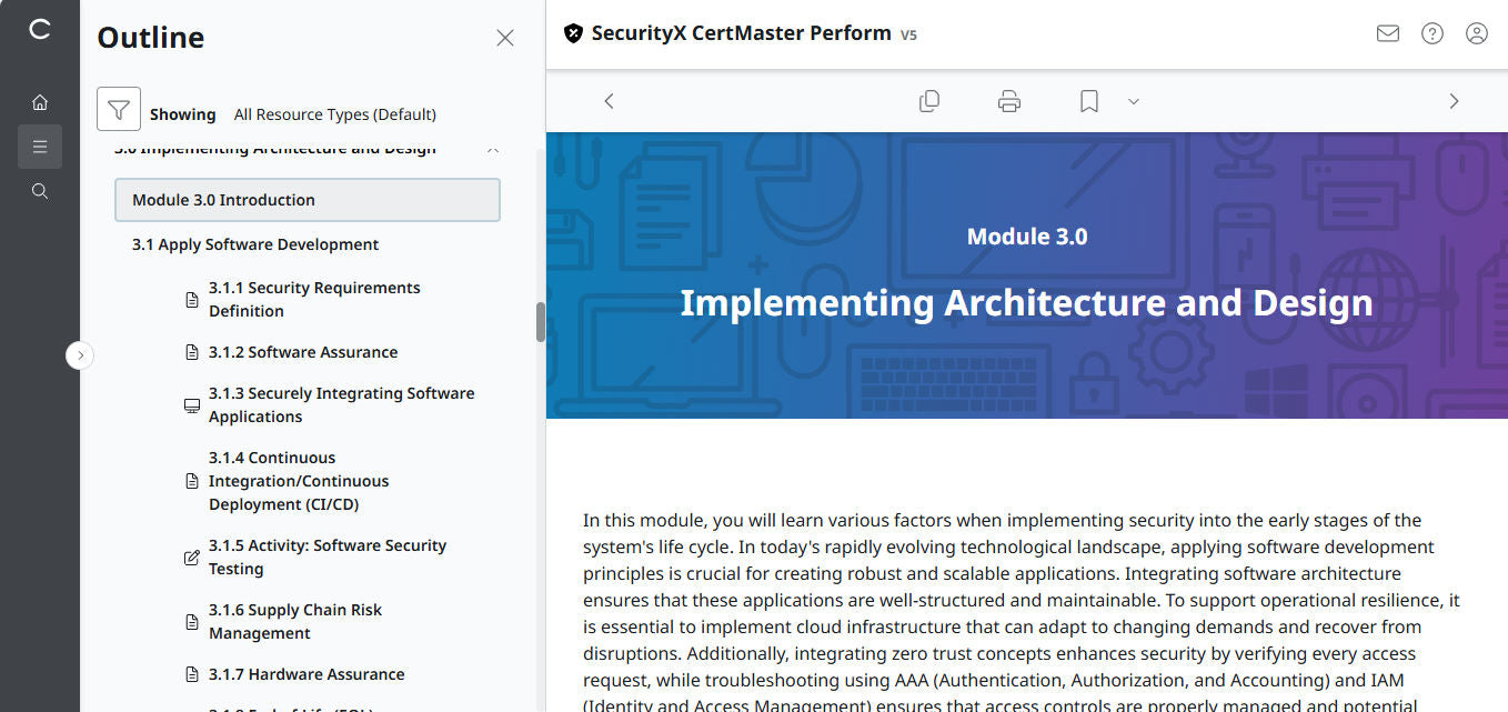 CertMaster Perform สำหรับ CompTIA SecurityX (CASP+) CAS-005 สิทธิ์เข้าใช้งาน 3 เดือน (🛒ข้อเสนอพิเศษ)