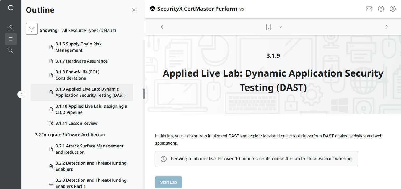 CertMaster Perform สำหรับ CompTIA SecurityX (CASP+) CAS-005 สิทธิ์เข้าใช้งาน 3 เดือน (🛒ข้อเสนอพิเศษ)