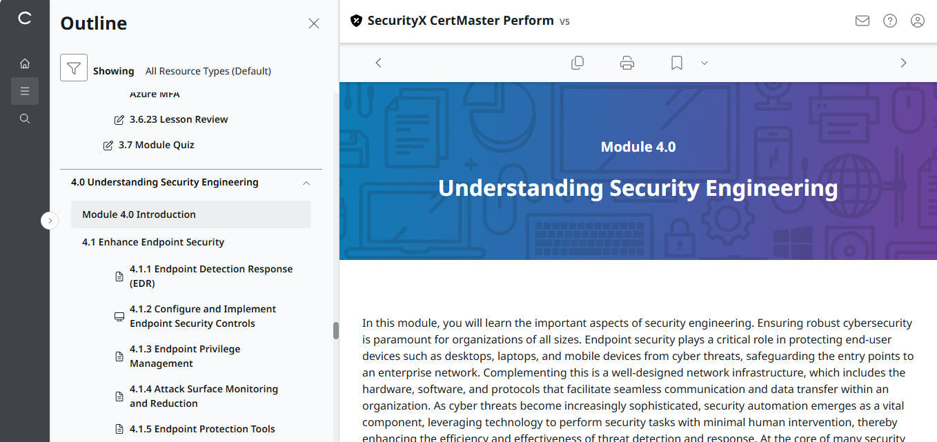 CertMaster Perform สำหรับ CompTIA SecurityX (CASP+) CAS-005 สิทธิ์เข้าใช้งาน 3 เดือน (🛒ข้อเสนอพิเศษ)