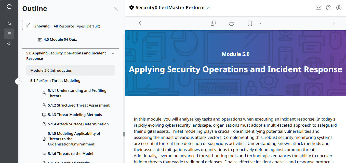 CertMaster Perform สำหรับ CompTIA SecurityX (CASP+) CAS-005 สิทธิ์เข้าใช้งาน 3 เดือน (🛒ข้อเสนอพิเศษ)