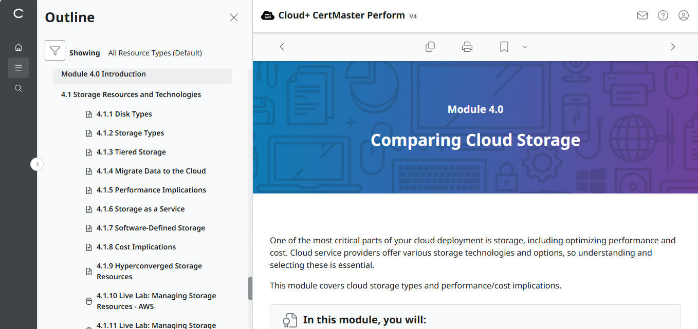 CompTIA Cloud+ CertMaster Perform (CV0-004) – 3-Month Access (🛒Special Offer)