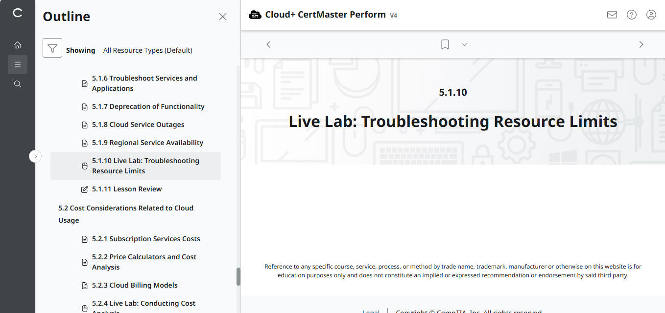 CompTIA Cloud+ CertMaster Perform (CV0-004) – 3-Month Access (🛒Special Offer)