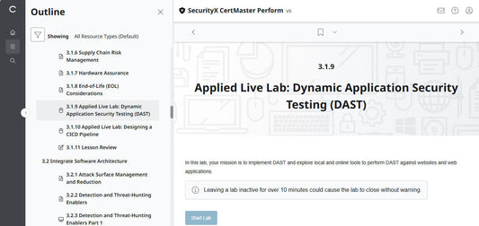 CertMaster Perform สำหรับ CompTIA SecurityX (CASP+) CAS-005 สิทธิ์เข้าใช้งาน 3 เดือน (🛒ข้อเสนอพิเศษ) 