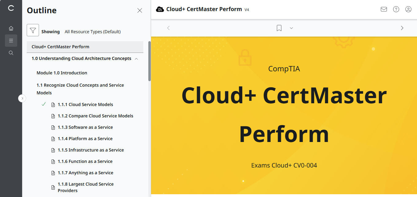 CompTIA Cloud+ CertMaster Perform (CV0-004) – 3-Month Access (🛒Special Offer)