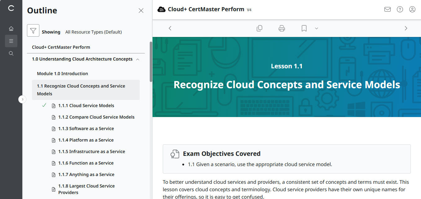 CompTIA Cloud+ CertMaster Perform (CV0-004) – 3-Month Access (🛒Special Offer)