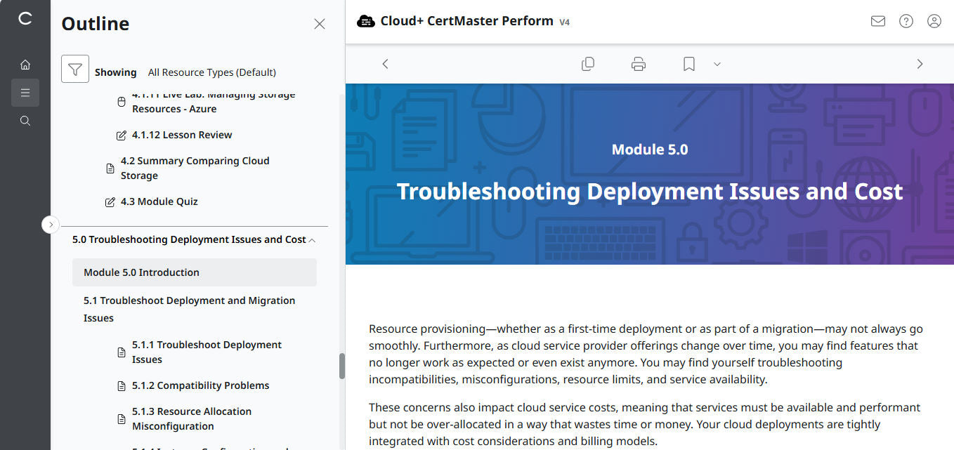 CompTIA Cloud+ CertMaster Perform (CV0-004) – 3-Month Access (🛒Special Offer)