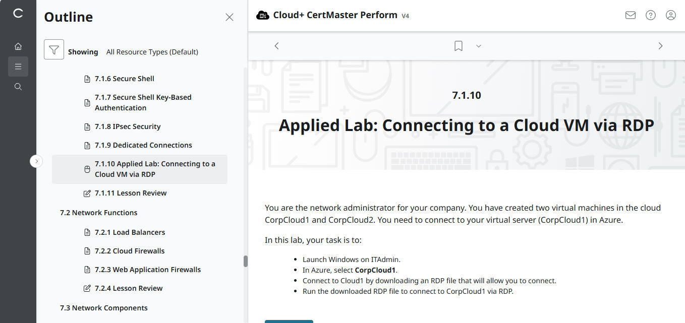 CompTIA Cloud+ CertMaster Perform (CV0-004) – 3-Month Access (🛒Special Offer)