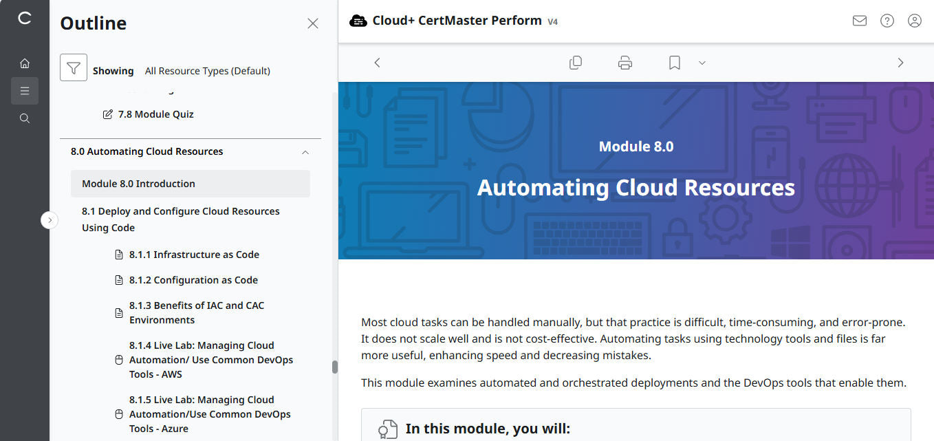 CompTIA Cloud+ CertMaster Perform (CV0-004) – 3-Month Access (🛒Special Offer)