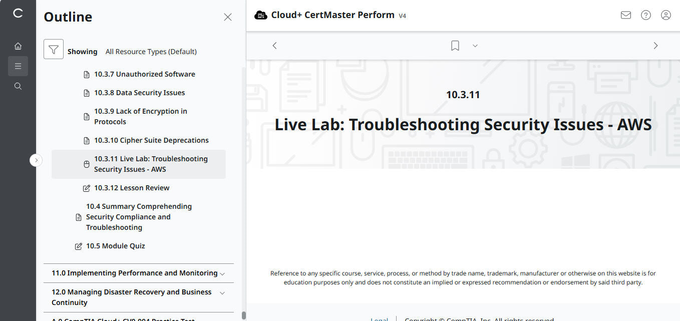 CompTIA Cloud+ CertMaster Perform (CV0-004) – 3-Month Access (🛒Special Offer)