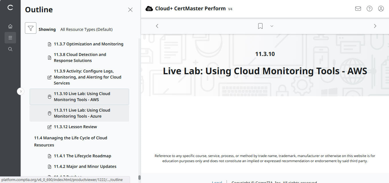 CompTIA Cloud+ CertMaster Perform (CV0-004) – 3-Month Access (🛒Special Offer)