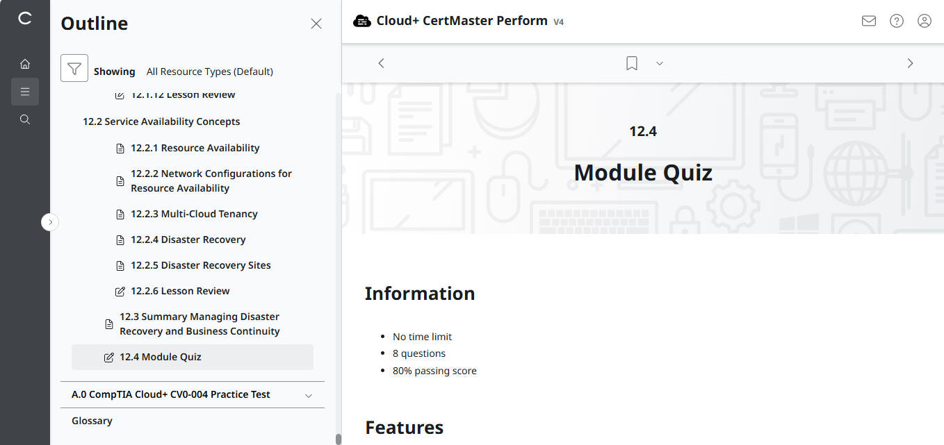 CompTIA Cloud+ CertMaster Perform (CV0-004) – 3-Month Access (🛒Special Offer)