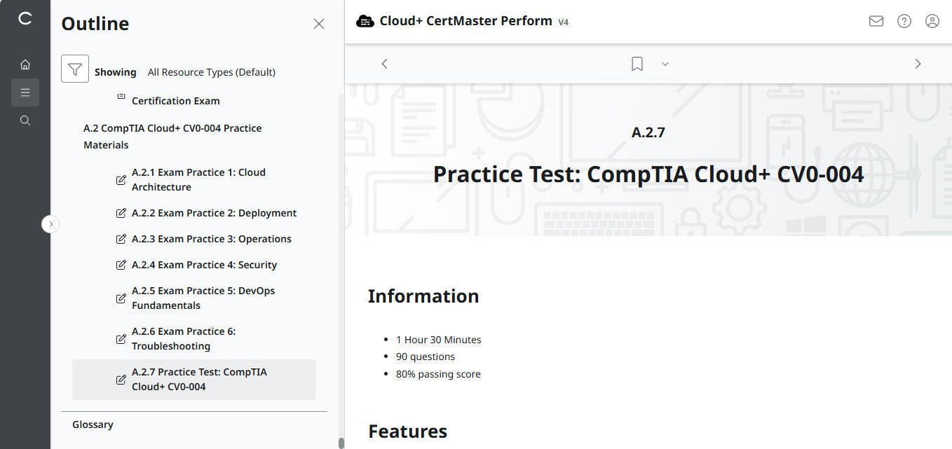 CompTIA Cloud+ CertMaster Perform (CV0-004) – 3-Month Access (🛒Special Offer)